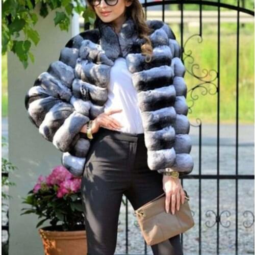 New brand Real Fur Coat For Women Winter Fur Jacket Short Slim Fashion Casual Parkas Genuine Rabbit Fur Top Coats