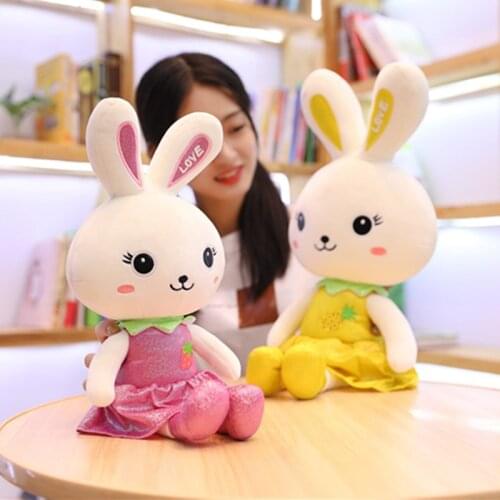 Hot New Kawaii Fruit Rabbit Plush Toys Stuffed Soft Lovely Animal Pillow Cute Valentines Gift For Girls Kids Children Birthday