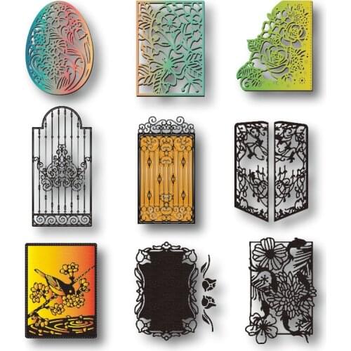 New door and window photo album frame metal cutting mold decoration background scrapbook greeting card craft blade punch templat