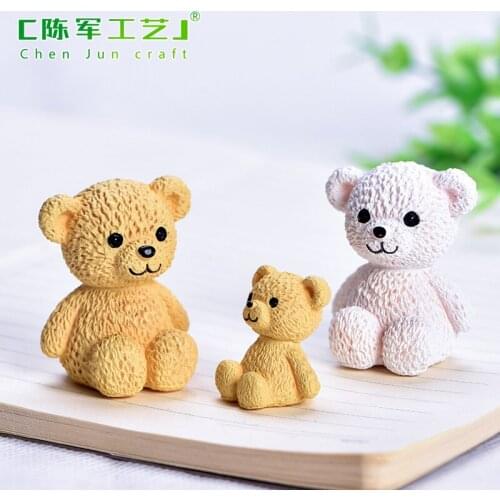 1 Piece Cute Cartoon Cute Lovely Bear In Love Small Statue Figurine Ornament Miniatures Children Toy Decoration Gift