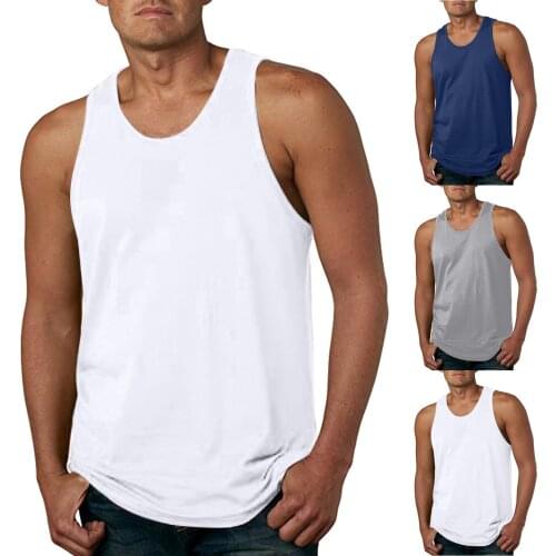 Men Sports Tank Tops Fitness Muscle Sleeveless Men Shirt Bodybuilding Tops Casual Daily Spring Summer Shirt For Men Clothing