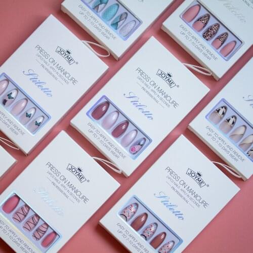 24 Pcs Leopard Water Droplets Nail Art False Nails ABS Press On Pointed Nail Tips Manicure Decoration Accessories Fake Nails