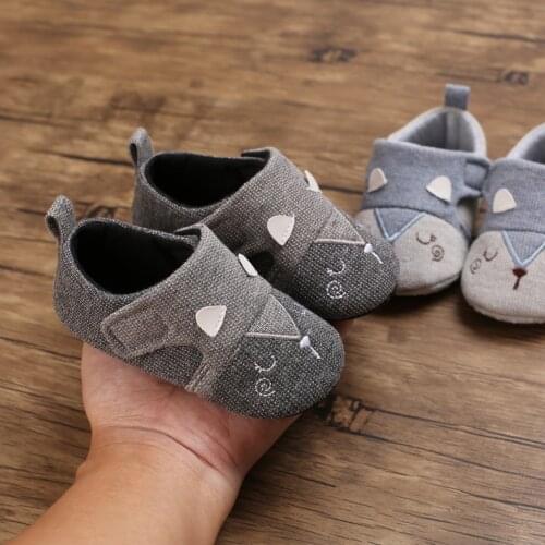 Toddler First Walkers Baby Boys Girls Animal Flats Casual Crib Shoes Cartoon Infant Prewalkers with Anti-Slip Bottom Sneakers