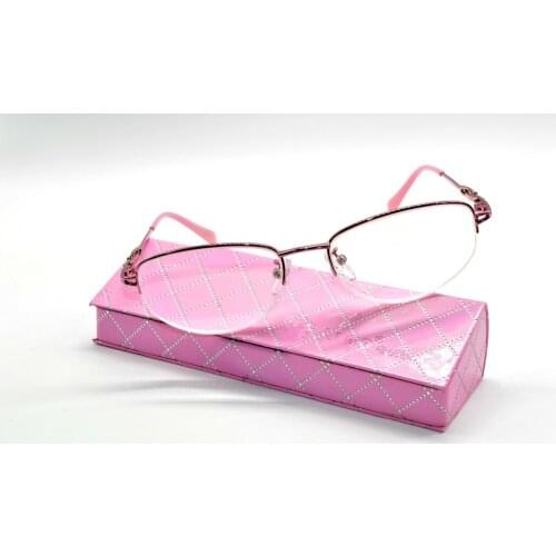 [READING GLASSES WITH CASE ]2016 NEW Titanium ALLOY SUPER LIGHT PINK MULTILAYER COATED LENS LADIES WOMEN +1+1.5+2+2.5+3+3.5+4