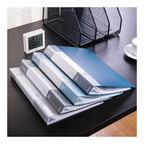 Deli 5118 A4 File Bag 60 Pages Data Book Large Capacity File Folder Portfolio Office Stationery Folder For Documents