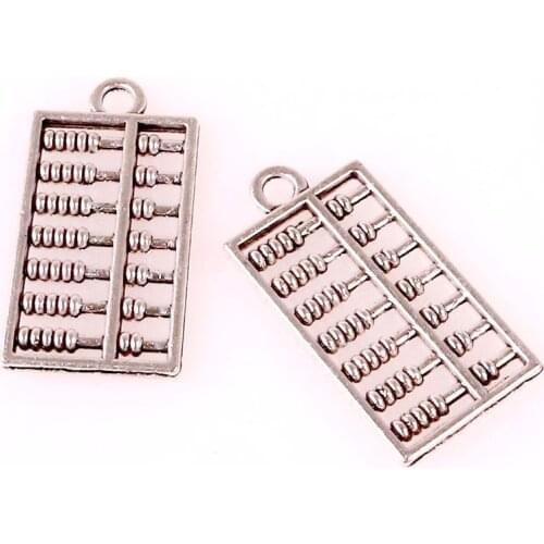 20pcs/lot Handmade Antique Silver Plated Abacus DIY Accessories Pendant Abacus For Jewelry Making 24033