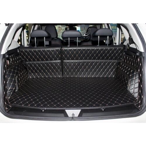 QIEKERETI leather car trunk mats for Subaru XV 2012-2017 2019-2021 years cargo liner accessories interior boot