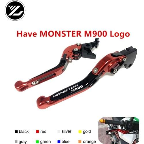 Have MONSTER M900 Logo for ducati MONSTER M900 1994-1999 Motorcycle Adjustable Folding Extendable Brake Clutch Levers