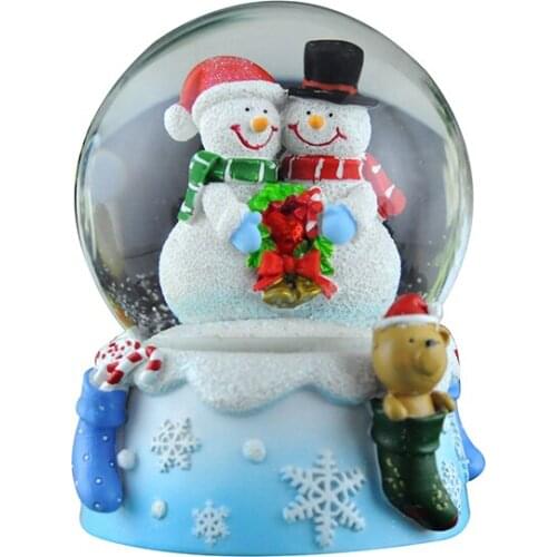 Ball Christmas present for his girlfriend girl children cool sound sky city music box of Christmas snow house eight