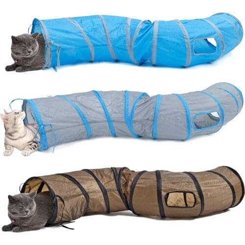 S shape 120cm Long Solid Pet Cat Tunnel Pet Play Tunnel Fun Puppy Cat Tunnel Kitten Play Toy Collapsible Toy Cat jouet pour chat