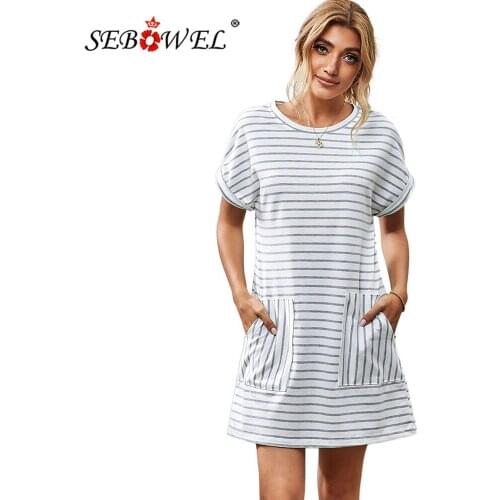 Летние платья в полоску SEBOWEL China At AliExpress