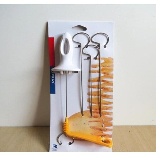 Tornado Potato Spiral Cutter Slicer Spiral potato chips Spiral PRESTO 4 spits Potato Tower Chips Making Twist Shredder