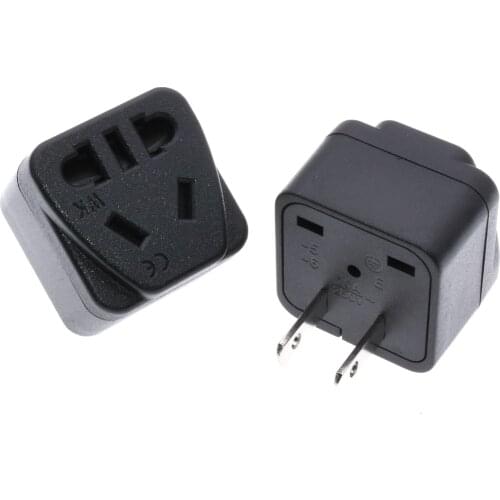 US 2-Flat pins Type A Travel Adpter, US/AU/China to Philippines Japan Taiwan Thailand Multiple Converter, AC Travel Power Plug