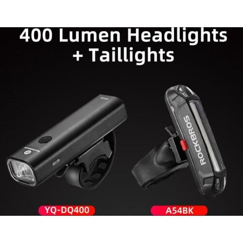 ROCKBROS Bicycle Light Front Back Bike Lamp Cycling Flashlight Headlight Taillight Handlebar Saddle MTB Light Bike Accessories