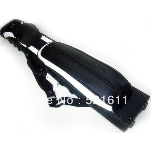 Xmlivet High quality leather 6holes billiards Pool cue case in 2B4S/2butts 4shafts black and white design Billiards accessories