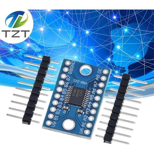 TZT 8 Channel Duel Hole Logic Level Converter TXS0108 TXS0108E Bi-directional Voltage Module for Arduino With Pins