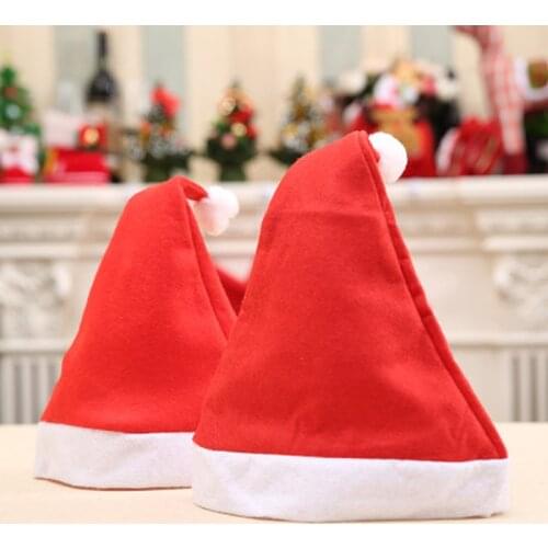 1 pc 2020 Super Deal Christmas Caps Thick Ultra Soft Plush Santa Claus Holidays Fancy Dress Hats Fashionable Design Cap