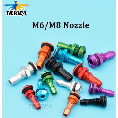 1pc M6/M8 RC Boat Aluminum Nozzle 7 Color Available Suitable For Electric Boat Methanol Gasoline Boat 26CC