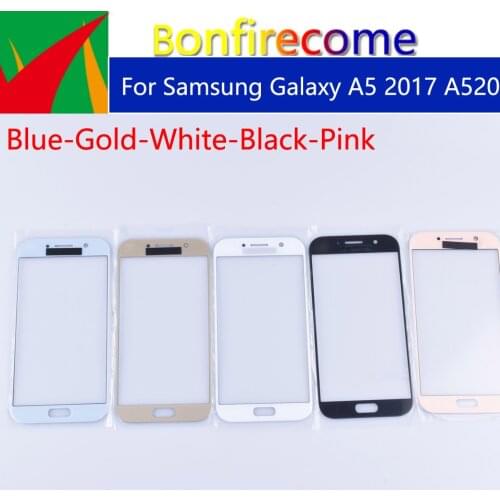 10pcs\lot For Samsung Galaxy A5 2017 A520 A520F SM-A520F SM-A520F/DS Touch Screen Front Outer Glass TouchScreen Lens Replacement