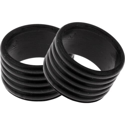 4pcs Professional Finishing Rings End Rubber End Rings for Grip, Black