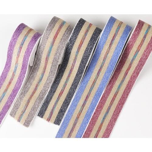 50 Y Spot 5 Color Onion Elastic Band Elastic Skirt Waist of Trousers Multi-Color Stripe Stripes Rubber Band Clothing Accessories