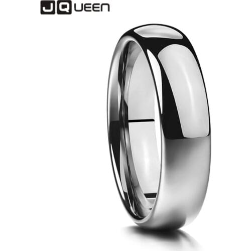 6mm Classic polished dome tungsten carbide ring T118R silver color Man Finger Rings anel masculino free shipping