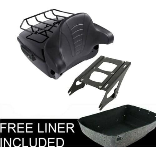 Motorcycle King Tour Pack Trunk Backrest Mount Rack For Harley Tour Pak Touring 2014-2020