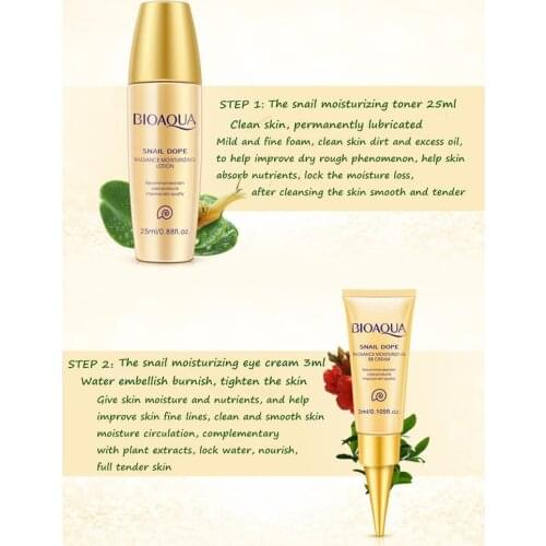 BIOAQUA 5Pcs Snail Set Face Cream Whitening Moisturizing Face Hyaluronic Anti Aging acid Cream Snail With Whitening G8W2