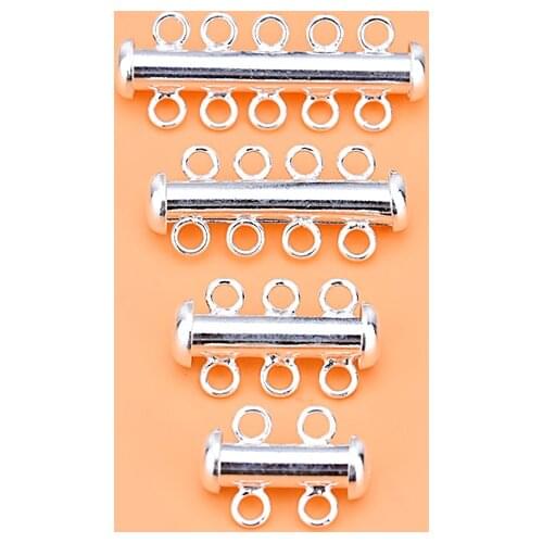 Bracelet necklace jewelry DIY accessories multi row 2 rows 3 rows 4 rows multi circle connecting buckle 925 silver button
