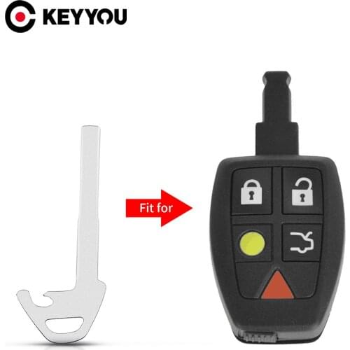 KEYYOU Emergency Remote Key Shell Blank Key Blade Fob For Jaguar X S-Type XF XK XK For Volvo XC60 S80 S60 S40