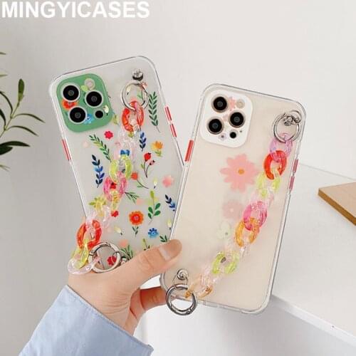 Fresh Flower Fundas Phone Cases for Iphone 12 Pro Max 7 8 Plus 11 Pro Max Xr Xs Max X SE 2020 Clear Soft TPU Cover Coque