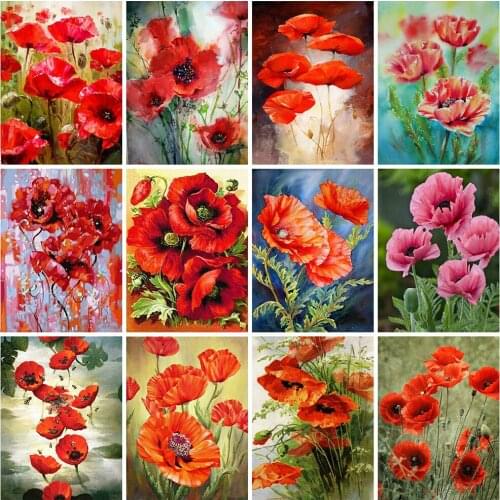 CraftArtGo 5D DIY Diamond Embroidery flower Full Square Round Rhinestone Mosaic Painting Cross Stitch Flowers Diamond Kit
