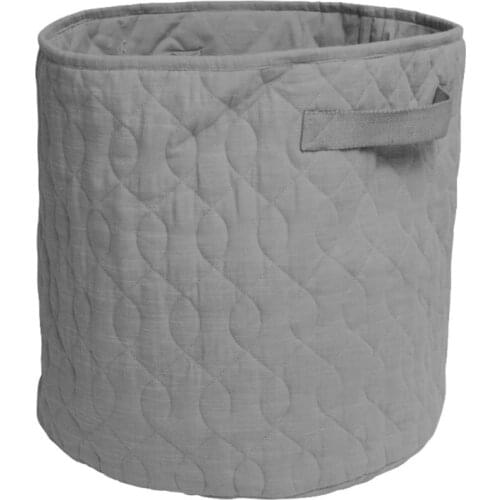 Cotton Linen Kids Toys Storage Basket with Handle Foldable Laundry Dirty Clothes Container Collapsible Home Organizer