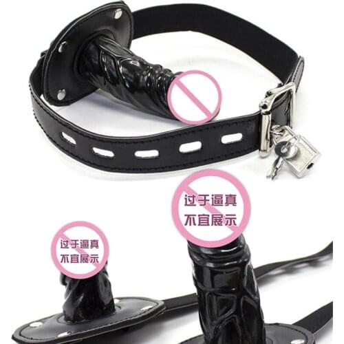 Adult Erotic Games Slave Bondage Mouth Gag Penis Dildo Gag Oral Sex Penis Mouth Stopper Stuffer Adult Sex Toys Shop For Lovers