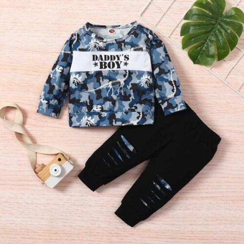Newborn Baby Boys Clothes Autumn Winter Boy Pants Camouflage Print Outfit Suit Infant Clothing Set 2PCS Baby Tracksuit Set