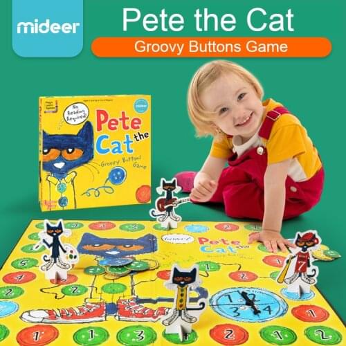 MiDeer Pete the Cat Groovy Buttons Game parent-child interactive early learning education toys for kids 3Y