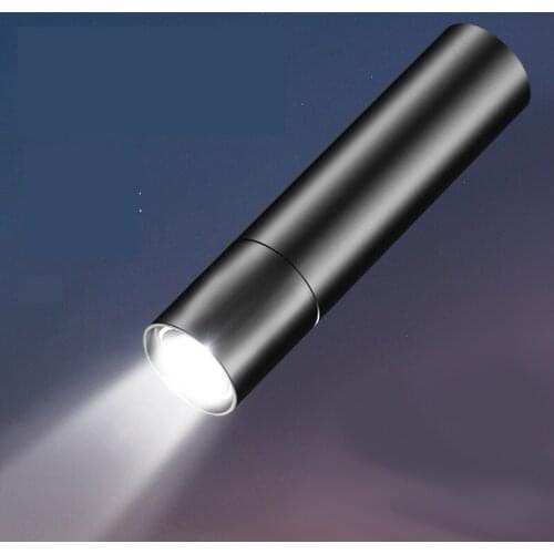 3 Modes USB Rechargeable Mini Flashlight Outdoor Light Aluminum Alloy Bright Flashlight with Build In Large Battery Capacity