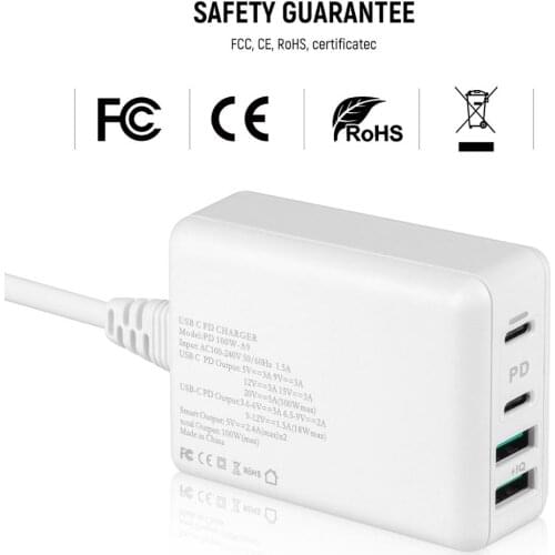 Multi-function charger Mobile Phone Power Bank Battery Charger USB Multi-Port Fast Charger USB C Desktop Adapter