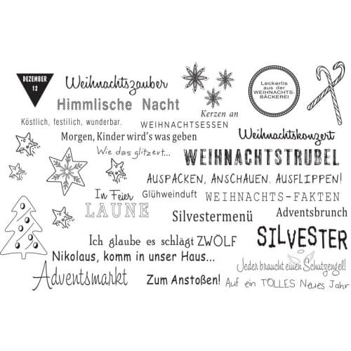 German text Transparent Clear Silicone Stamp Seal DIY Scrapbooking photo Album Decorative Clear Stamp A0707