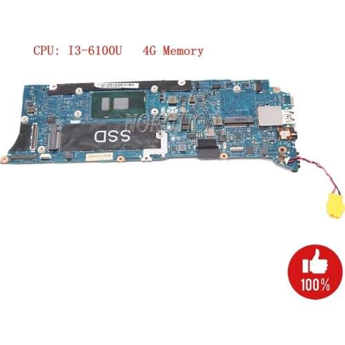 Nokotion AAZ80 LA-C881P Main board For DELL XPS 13 9350 CN-07H0VJ 07H0VJ 7H0VJ 13.3 inch laptop motherboard I3-6100U 4G Memory