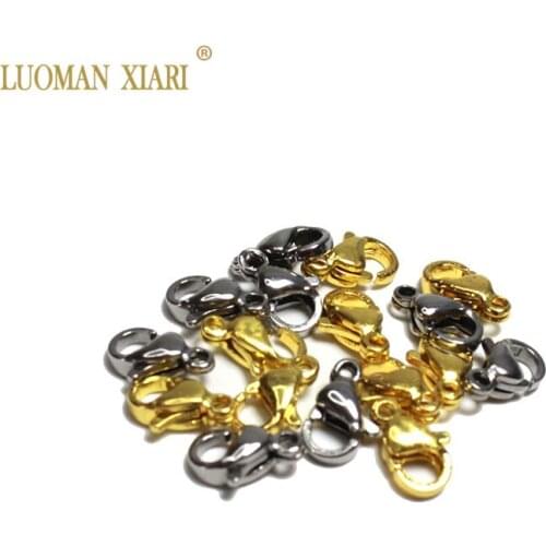 Wholesale Jewelry Findings Plating Real Gold Steel Lobster Clasp Hooks For Jewelry Making Fit Diy Necklace Bracelet