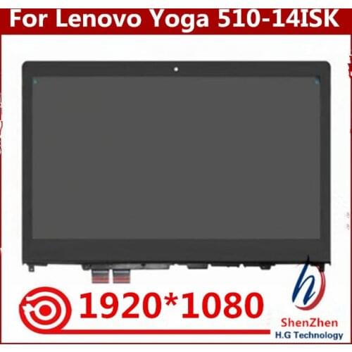 Original for Lenovo Yoga 510-14 14AST 14ISK 80S yoga 510-14ikb Touch Screen Digitizer LCD Assembly Panel FHD 1920*1080