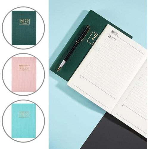 Great A5 2022 Smooth Writing Schedule Planner 6 Colors Agenda Organizer Skin-friendly for Office Worker