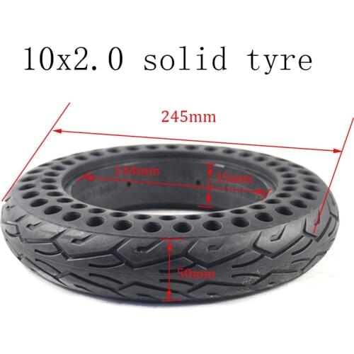 10 inch Porous electric skateboard Bicycle E-Bike tire 10x2.0 air-free honeycomb shock absorber solid tire proof Tyre