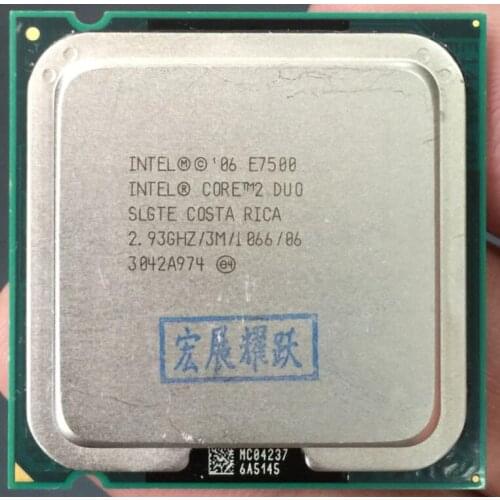 Intel Core 2 Duo Processor E7500 LGA775 Desktop CPU Intel central processing unit