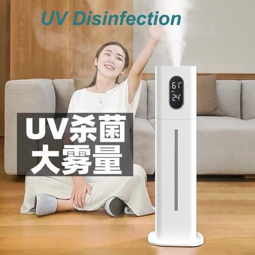 Remote Control Mist Adjustment House Diffuser Humidifier 8L With Led Display Top Filling Ultrasonic UV Air Purifier