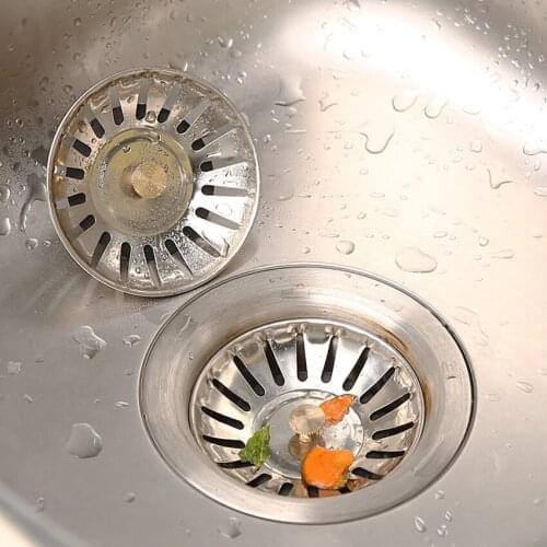 Stainless Steel Drain Strainer Drainer Bathroom Basin Sink Filter Kitchen Colander Stopper Waste Plug Shower Cover