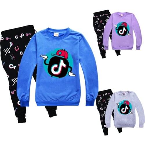 TIK TOK Sport Suit Teenage Autumn Girls Clothes Set Long Sleeve Top & Pants Casual 2-16 Years Child Boy Clothes