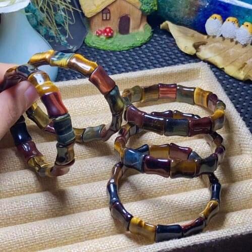 Tiger eye Beads bracelets men mineral crystals natural quartz good luck gemstones Jewelry healing reiki decoration