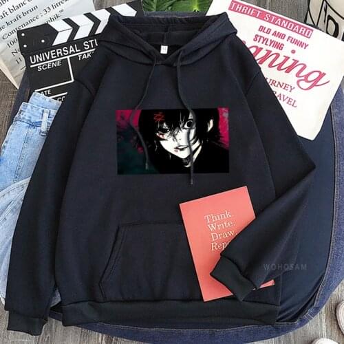 Tokyo Ghoul JUZO SUZUYA/REI Hoodies Terror Manga Graphics Male Pullovers Fashion Oversized Winter Men Women Harajuku Sweatshirt